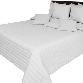 DomTextilu Prešívaný jednofarebný prehoz na posteľ svetlo sivej farby Šírka: 200 cm | Dĺžka: 220 cm 51442-141354