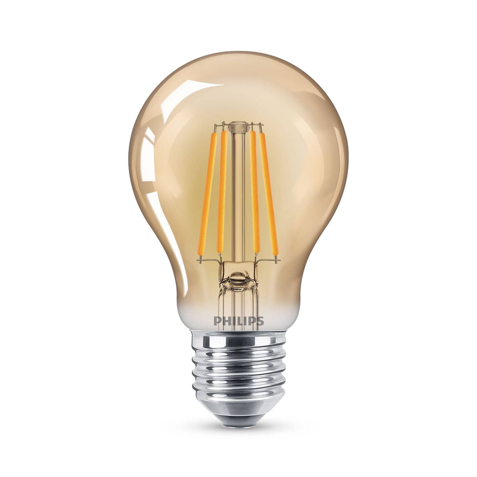 Philips LED žiarovka Filament E27 A60 4W 2.500K, E27, 4W, Energialuokka: F, P: 10.6 cm