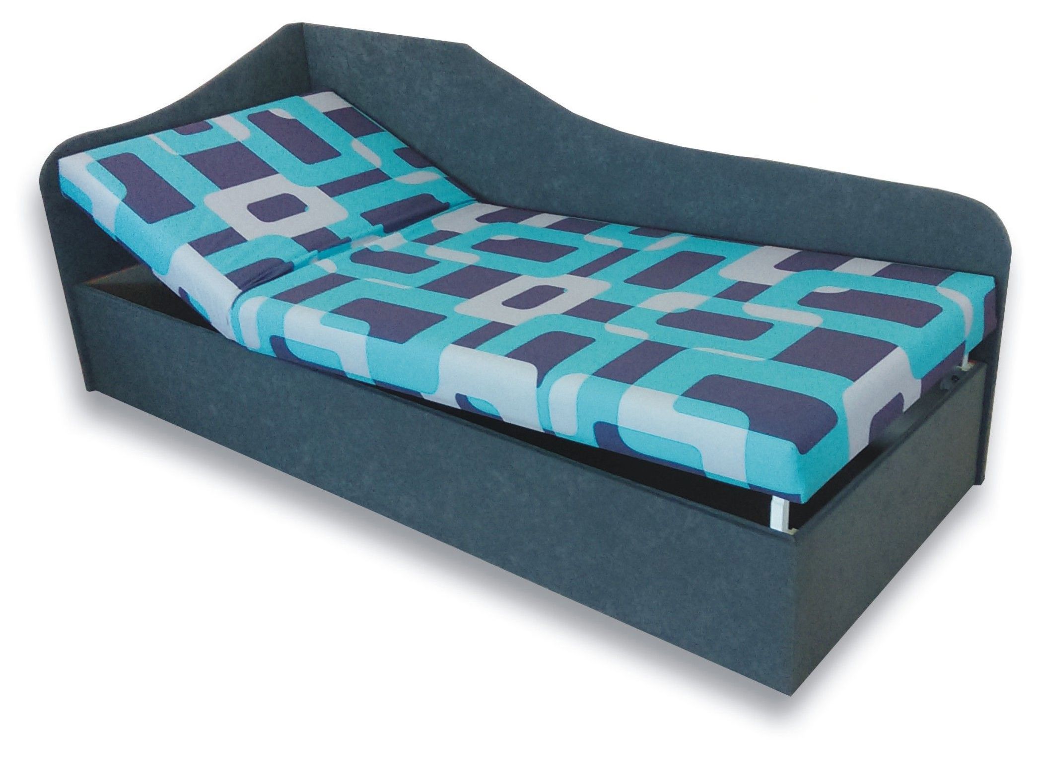 Jednolôžková posteľ (váľanda) 90 cm Anita (Gusto 4A + Sivá 81) (L)