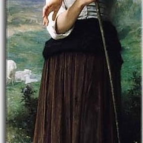 Jeune Bergere Debout. Young Shepherdess Standing zs17374 - Obraz