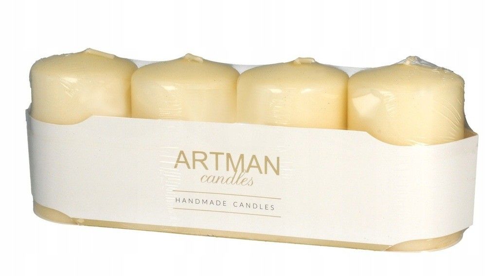 Sada 4 svíček ARTMAN 6x9 cm krémová