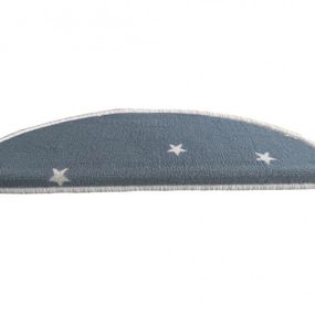 Vopi koberce Nášľapy na schody Hviezdičky modré polkruh - 28x65 polkruh (rozmer vrátane ohybu)