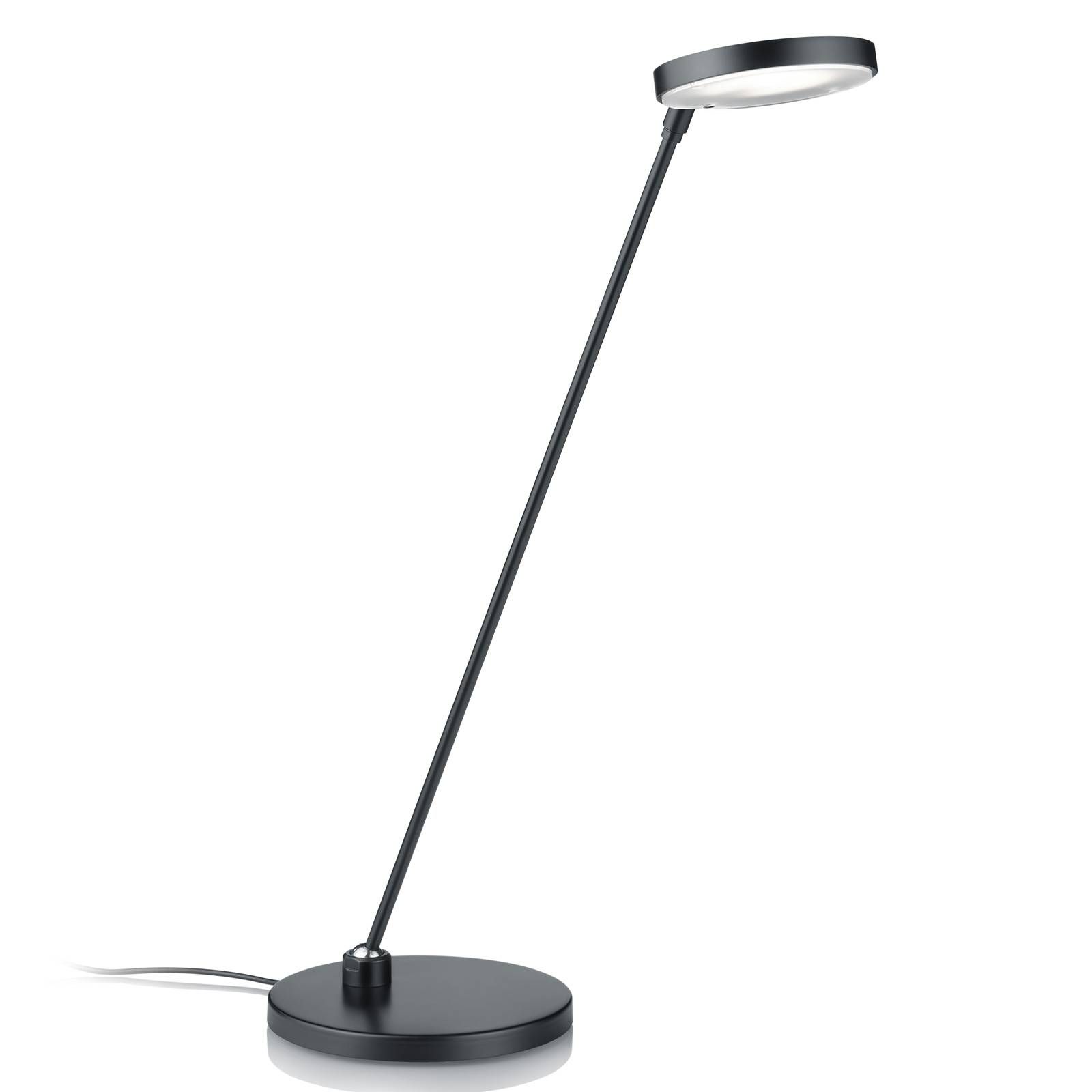 Knapstein Stolná LED lampa Thea-T, čierna, Obývacia izba / jedáleň, kov, 12.8W, K: 56cm