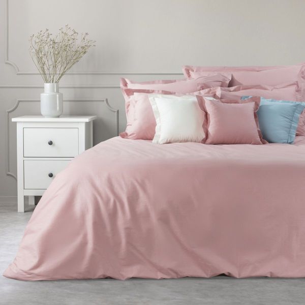 DomTextilu jednofarebné ružové bavlnené posteľné obliečky na paplón Šírka: 200 cm | Dĺžka: 220 cm Ružová 44696-208651