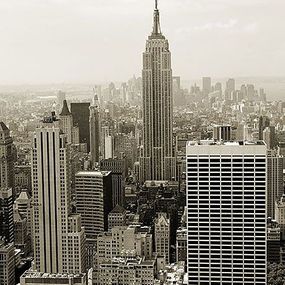 Manhattan panorama - sepia - fototapeta FS0303