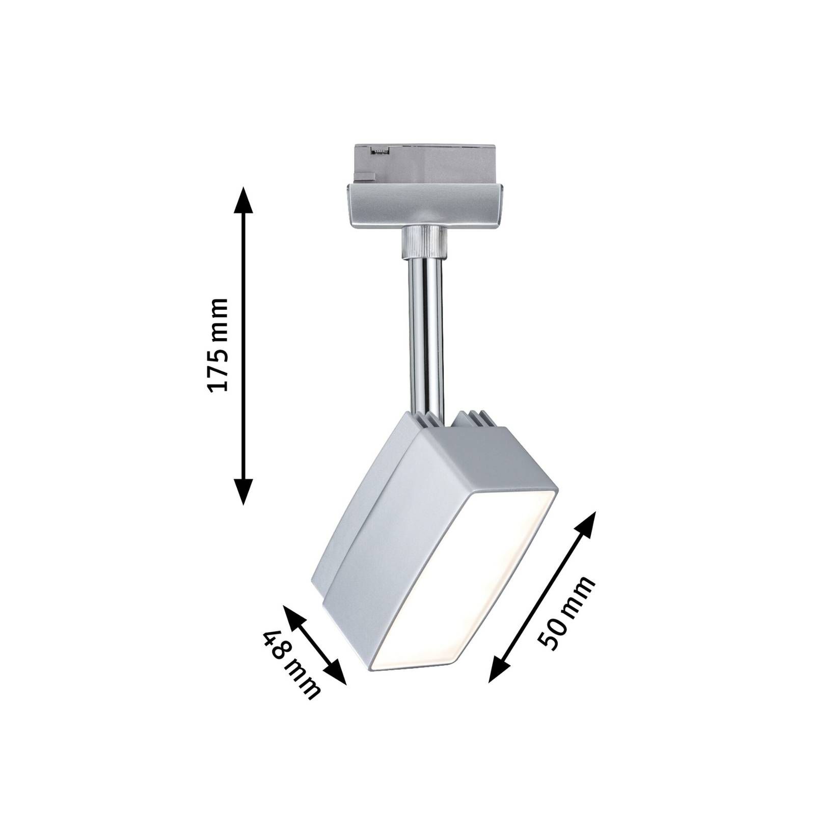 Paulmann URail Pedal LED bodová lampa 5 W, chróm, Obývacia izba / jedáleň, kov, 5W, L: 5 cm, K: 17.5cm