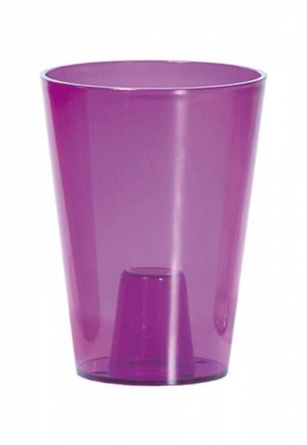 Kinekus Kvetináč plastový, transparentný, priemer 13 cm, COUBI ORCHID, fialový