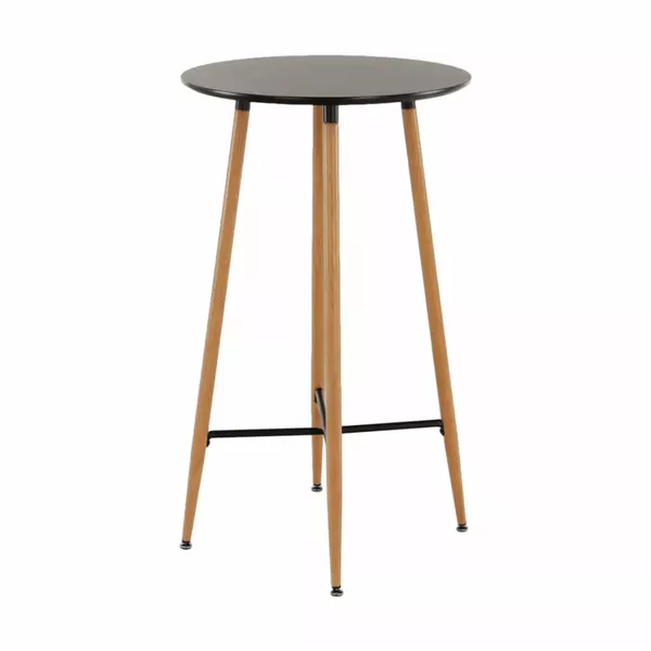  Barový stôl, čierna/dub, priemer 60 cm, IMAM