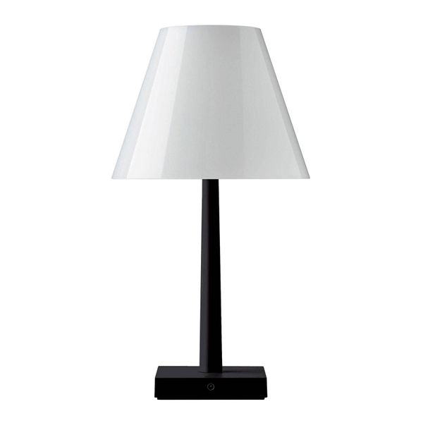 Rotaliana Dina T1 stolná LED lampa biela/čierna, Obývacia izba / jedáleň, plast, hliník, 8.2W, K: 37cm