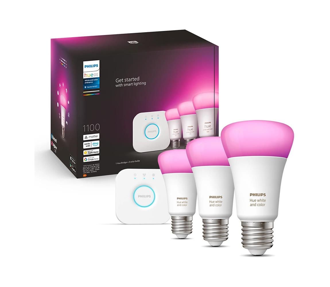 Základná sada Philips Hue WACA 3xE27/9W/230V 2000-6500K + zariadenie k prepojeniu