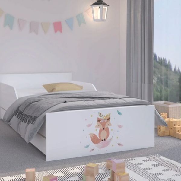 DomTextilu Očarujúca detská posteľ 160 x 80 cm s rozkošnou líškou  Biela 46715
