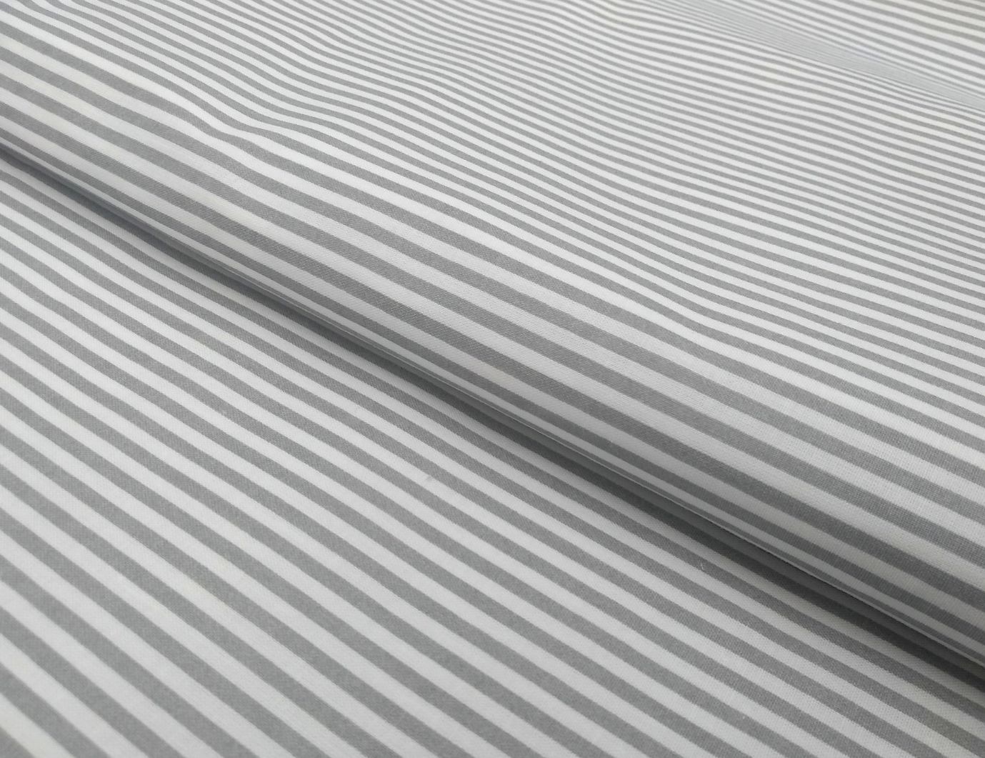 Bavlnená látka STRIPES Grey, Vyberte farbu Šedá