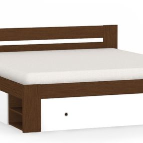Manželská posteľ rea larisa 180x200cm s nočnými stolíkmi - wenge