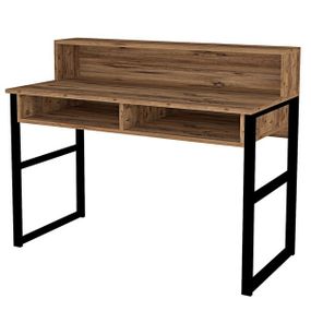 Sconto Písací stôl KEMO čierna/orech