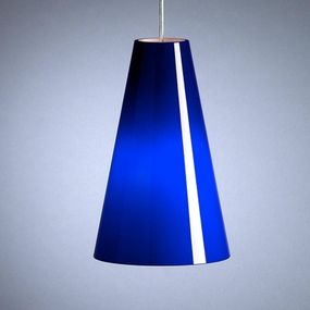 TECNOLUMEN HOLWS03 závesná lampa modrá, Obývacia izba / jedáleň, plast, sklo, E27, 75W