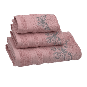 Soft Cotton Osuška a uteráky BUTTERFLY v darčekovom balení Ružová Sada (uterák 30x50cm, 50x100cm, osuška 70x140cm)