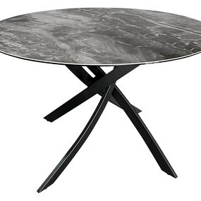 Okrúhly jedálenský keramický stôl Halia 120 cm taupe