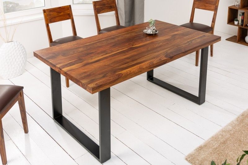 Estila Industriálny jedálenský stôl Steele Craft z masívneho dreva sheesham 160cm