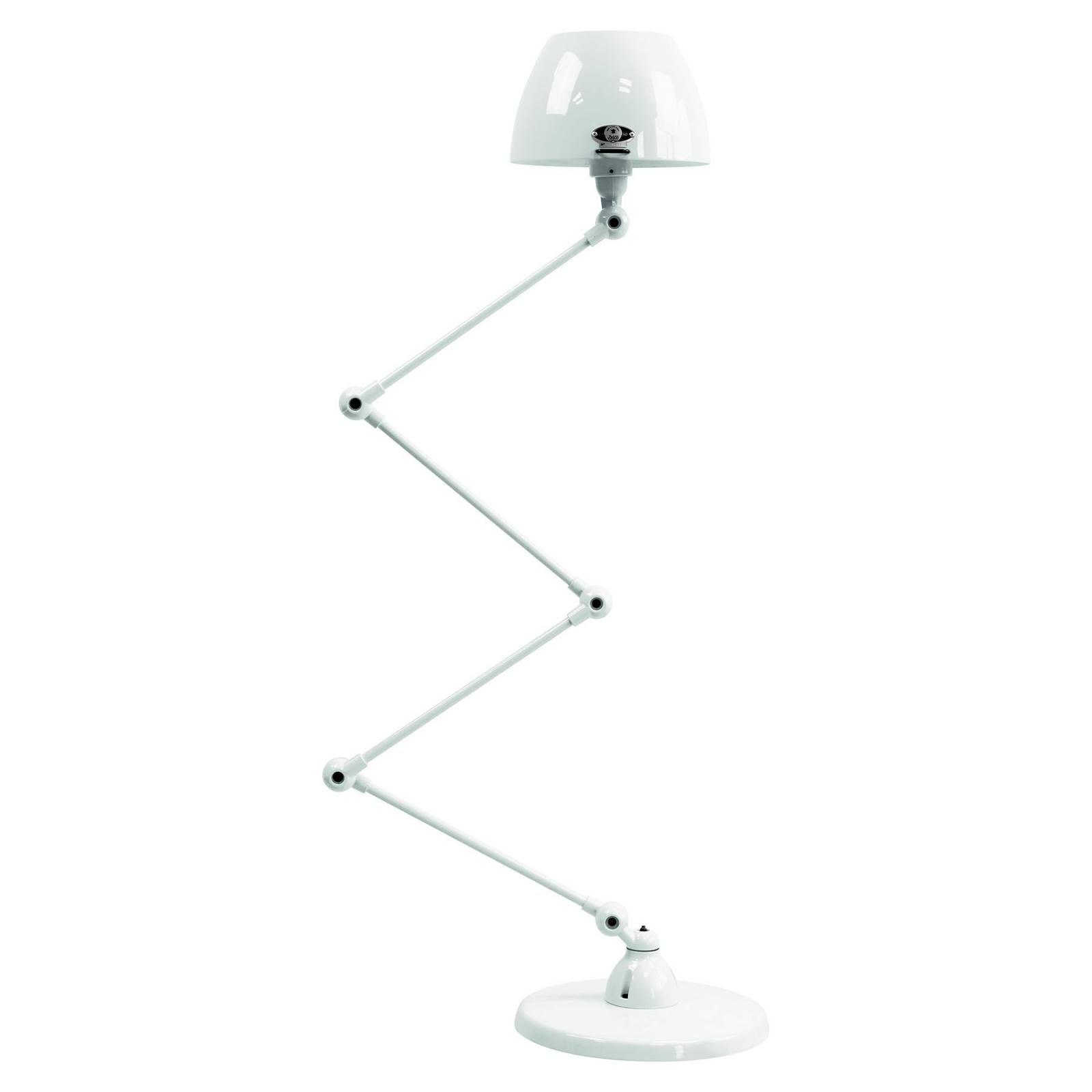 Jieldé Aicler AIC433 kĺbová stojaca lampa, biela, Obývacia izba / jedáleň, hliník, oceľ, E14, 25W, K: 132cm