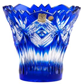 Krištáľová váza Mary, farba modrá, výška 142 mm