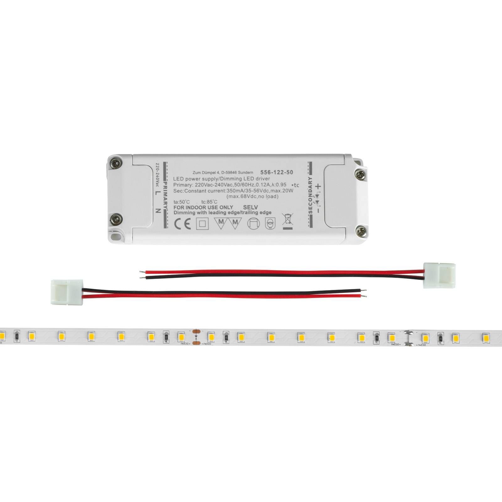 BRUMBERG QualityFlex® LED pásik sada 5m 24W 4 100K, Obývacia izba / jedáleň, 24W, P: 500 cm, L: 0.8 cm, K: 0.2cm