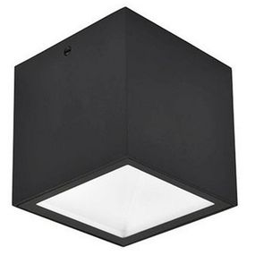 LUTEC 6389102012 GEMINI exteriérové stropné svietidlo LED 85x85mm 7W/750lm 3000K IP65 čierna matná