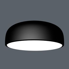 FLOS Smithfield C LED stropná lampa, čierna matná, Obývacia izba / jedáleň, hliník, metakrylát, 30W, K: 21.5cm