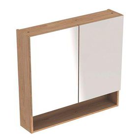 Geberit Selnova Square - Zrkadlová skrinka 850x788x175 mm, 2 dvierka, svetlý orech hickory 501.271.00.1