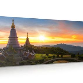 Obraz ranný východ slnka nad Thajskom - 120x60