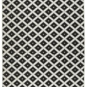 NORTHRUGS - Hanse Home koberce Kusový koberec Twin-Wendeteppiche 103124 schwarz creme - 80x350 cm
