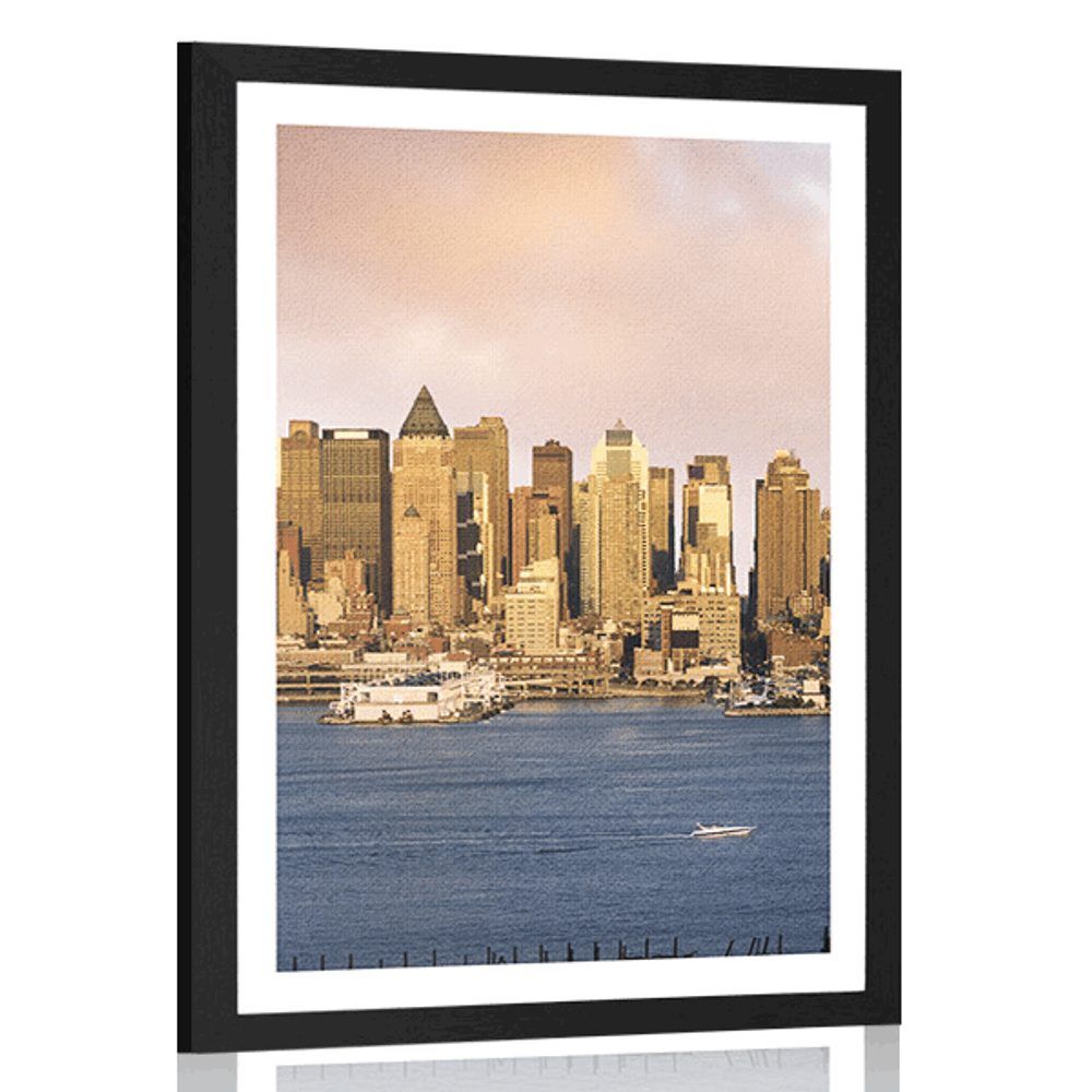 Plagát s paspartou jedinečný New York - 30x45 black