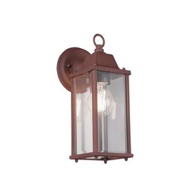 Trio 201960124 záhradná nástenná lampa Olona 1x20W | E27 | IP23 - hnedá patina