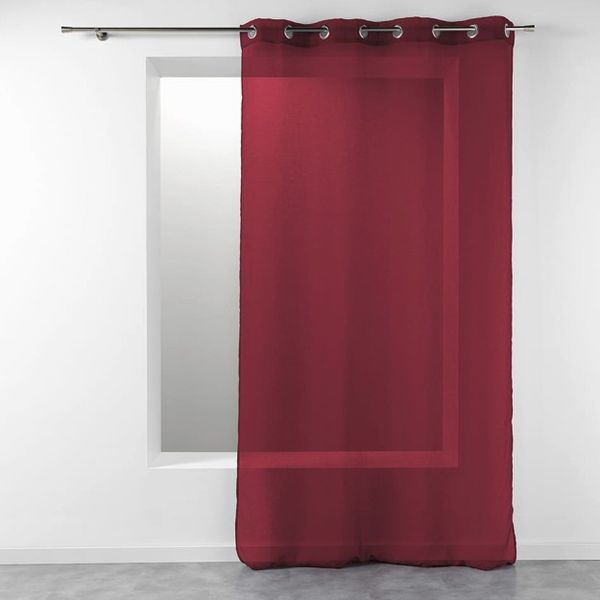 Jednofarebná bordová záclona 140 x 240 cm