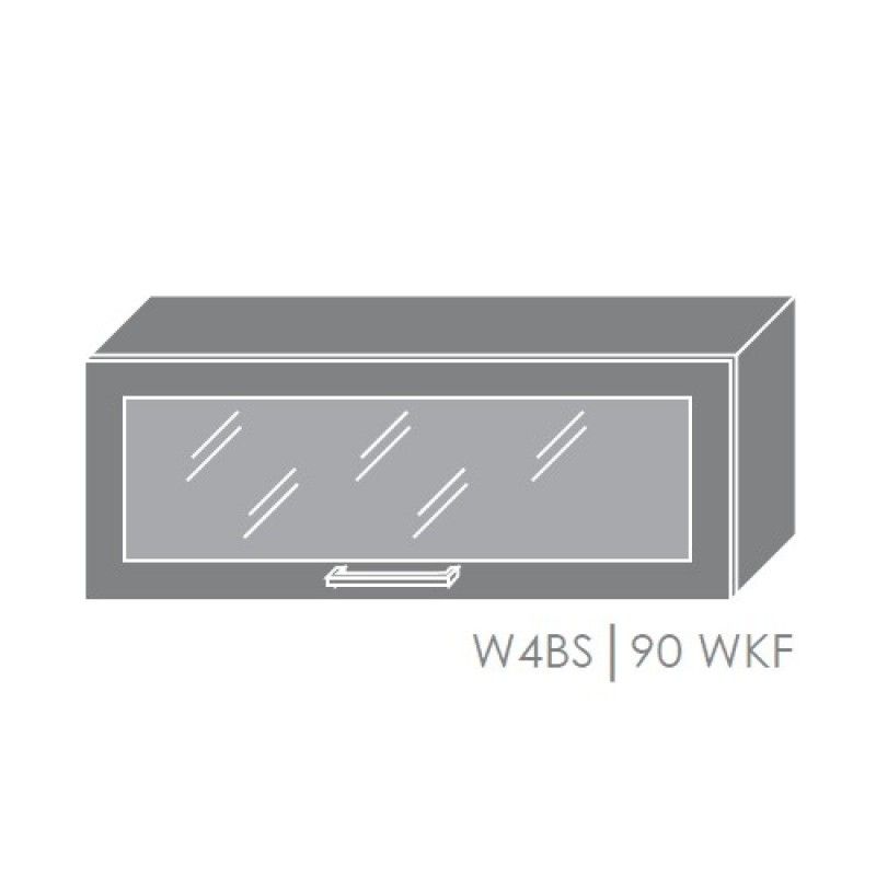 ArtExt Kuchynská linka Brerra - mat Kuchyňa: Horná skrinka W4BS/90 WKF / rám vo farbe dvierok (ŠxVxH) 90 x 36 x 32,5 cm