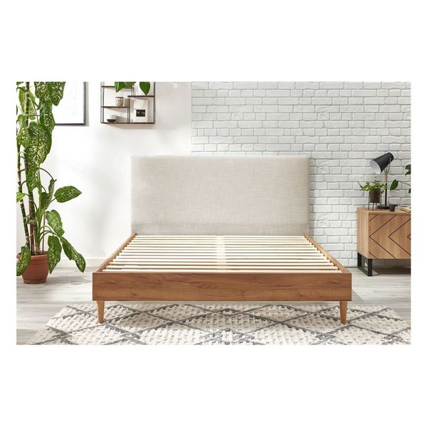 Béžová/prírodná dvojlôžková posteľ s roštom 160x200 cm Noa – Bobochic Paris