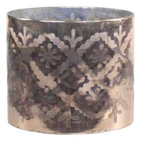 Mocca antik sklenený svietnik na čajovú sviečku Grindi - Ø 20*17 cm