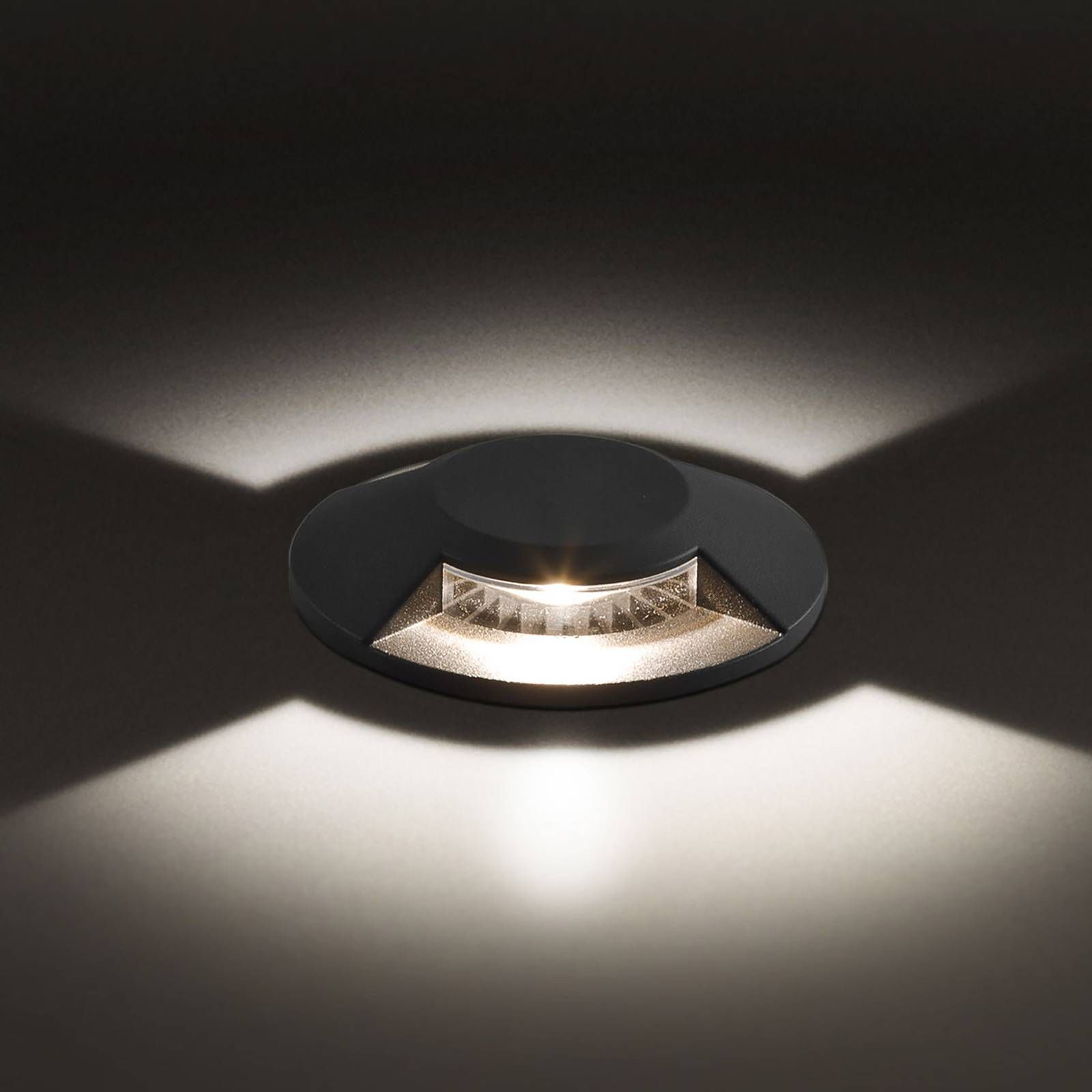 EVN Scopum zapustené podlahové LED okrúhle 2x, hliník s práškovou farbou, 7W, K: 12.8cm