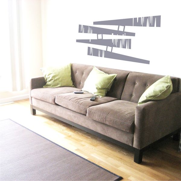 Pieris design Drevo - nálepka na stenu světlo šedá