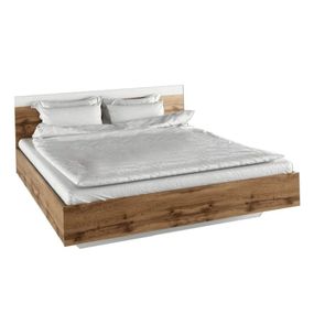 Kondela Manželská posteľ, GABRIELA, 180x200, dub wotan/biela