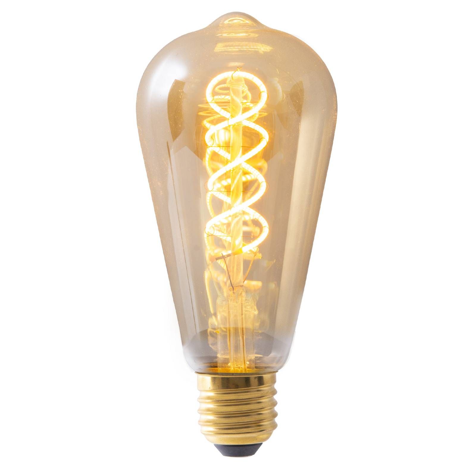 Näve LED Filament E27 4W ST64 zlatá 180lm 1800K 3 ks, kov, sklo, E27, 4W, Energialuokka: G, K: 14.6cm