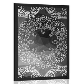 Plagát čiernobiela Mandala - 40x60 black