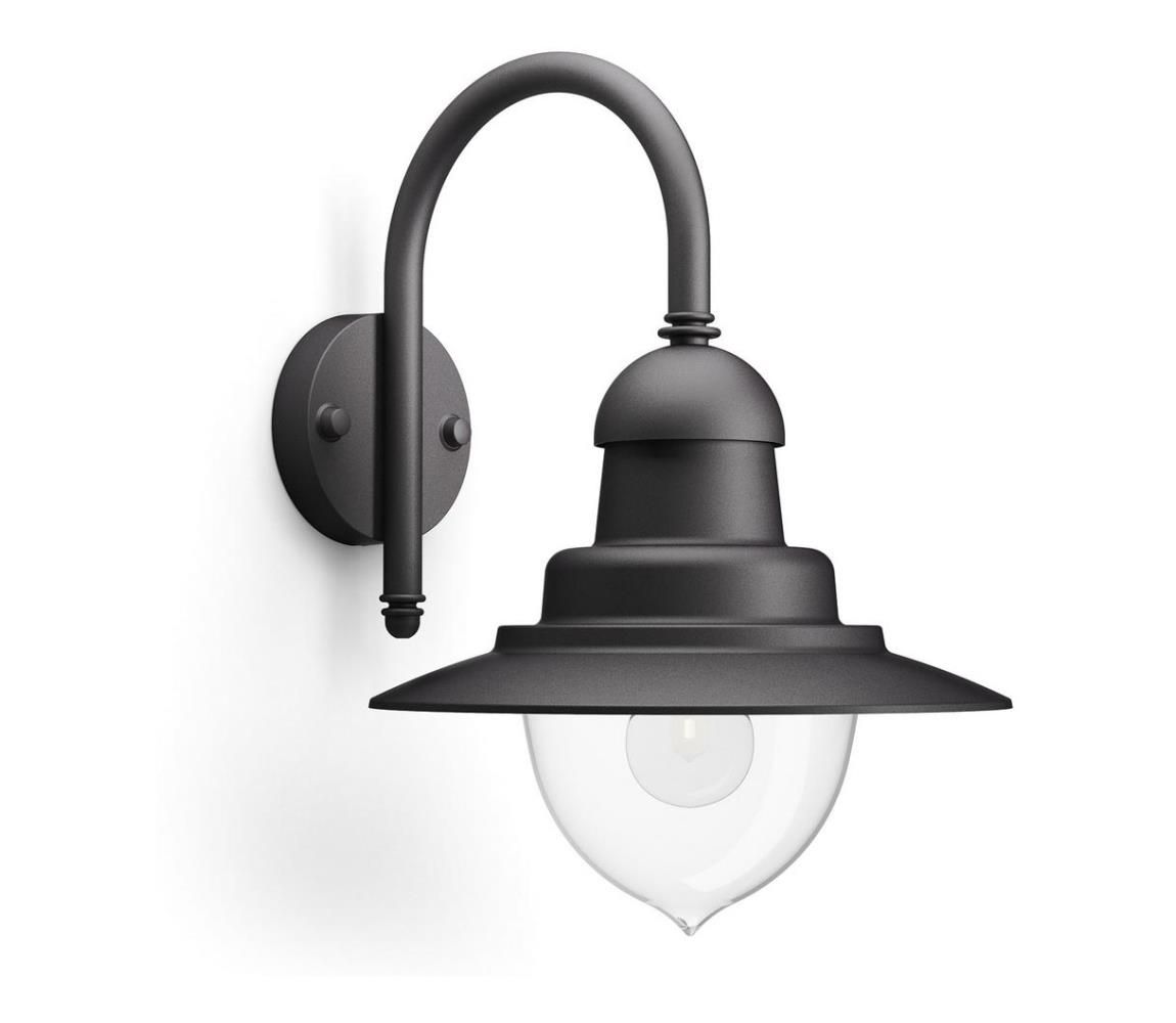 Philips 01652/30/PN - Vonkajšie nástenné svietidlo RAINDROP 1xE27/60W/230V IP44