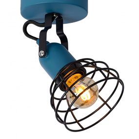Lucide 08927/01/35 nástenná bodová lampa Pola 1x60W | E27 - modrá, nastaviteľná, stmievateľná