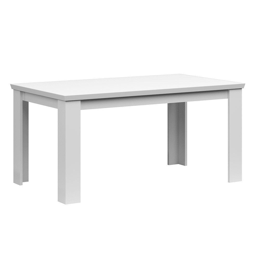 Kondela Rozkladací jedálenský stôl, 160/200cm, biela, ARYAN