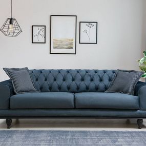Sofahouse Dizajnová rozkladacia sedačka Rococo 220 cm modrá