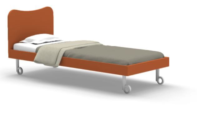 NIDI - Detská posteľ BIN R04 WILL - podnož na kolieskach