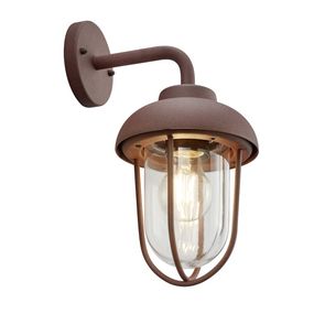 Trio 202760124 záhradná nástenná lampa Duero 1x40W | E27 | IP44 - hnedá patina, industriálna