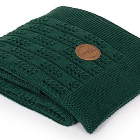 CEBA Deka pletená v darčekovom balení 90x90 Rybia kosť Emerald W-812-109-155