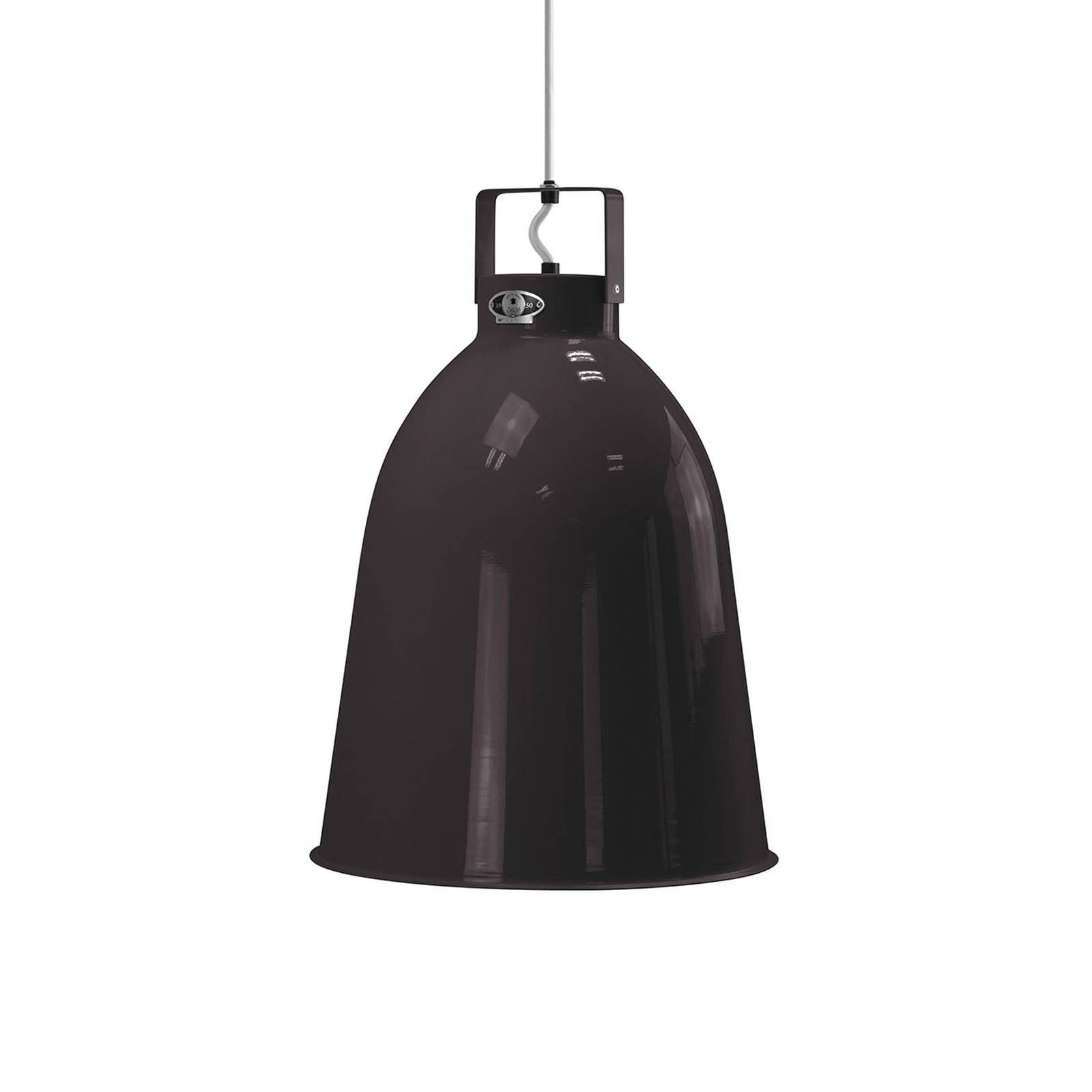 Jieldé Clément C360 závesná lampa čierna lesk Ø36, Obývacia izba / jedáleň, hliník, E27, 100W, K: 52cm
