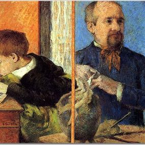 Paul Gauguin Obraz - Aube the Sculptor and His Son zs17052